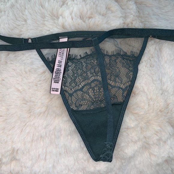 New Victoria's Secret Love V-String Very Sexy Thong Panty Lace Mesh Underwear - Picture 5 of 5